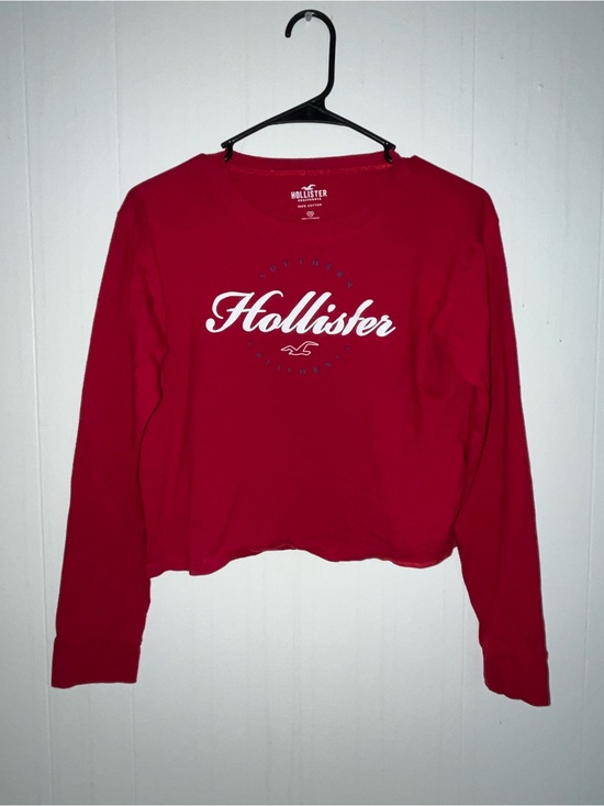 Hollister Tops - Hollister Bright Red Cotton Logo Tee